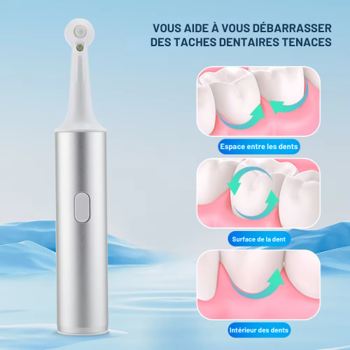Polisseur de dents électrique 8 têtes remplaçables Détartreur dentaire Détartreur de plaque Nettoyeur de dents Blanchisseur Soins bucco-dentaires