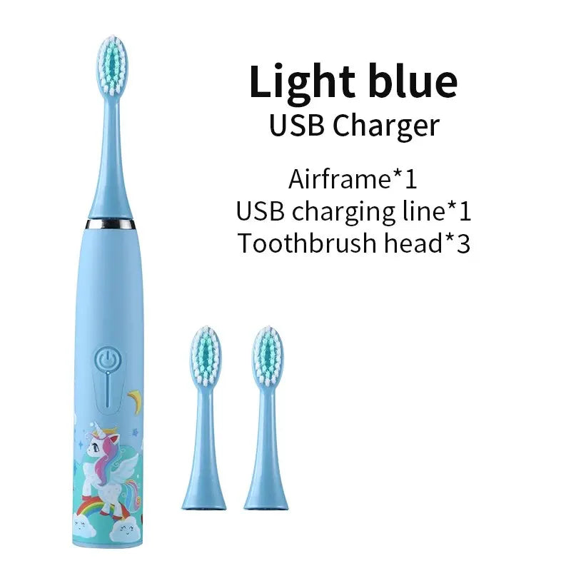 Brosse à dents électrique SONIC tête DuPont pour enfants à partir de 3 ans poils doux