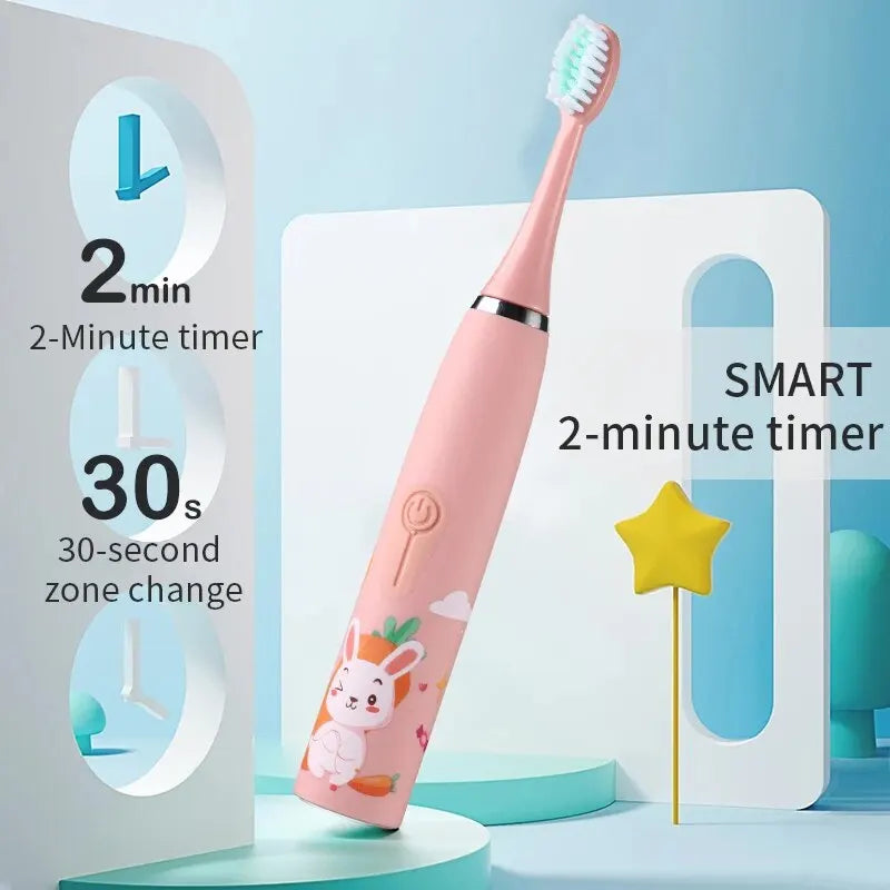 Brosse à dents électrique SONIC tête DuPont pour enfants à partir de 3 ans poils doux