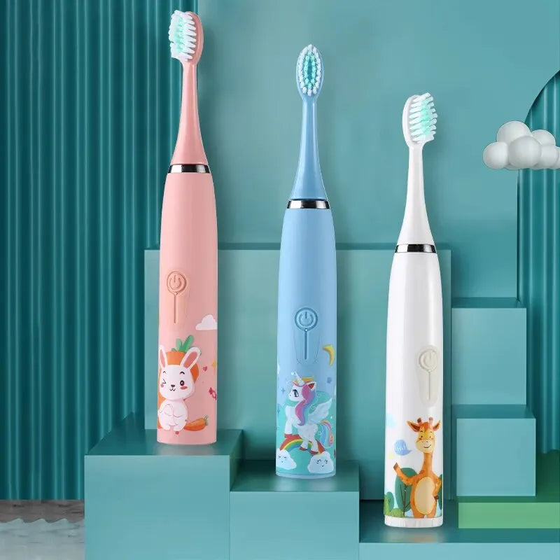 Brosse à dents électrique SONIC tête DuPont pour enfants à partir de 3 ans poils doux