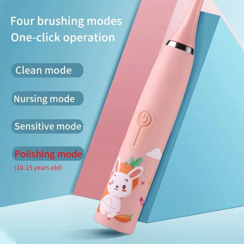 Brosse à dents électrique SONIC tête DuPont pour enfants à partir de 3 ans poils doux