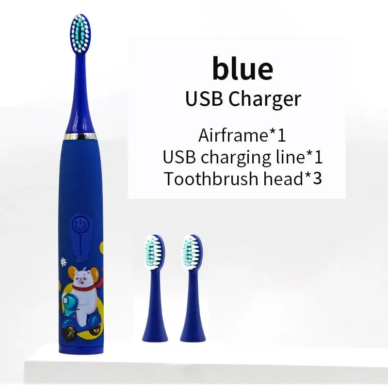 Brosse à dents électrique SONIC tête DuPont pour enfants à partir de 3 ans poils doux