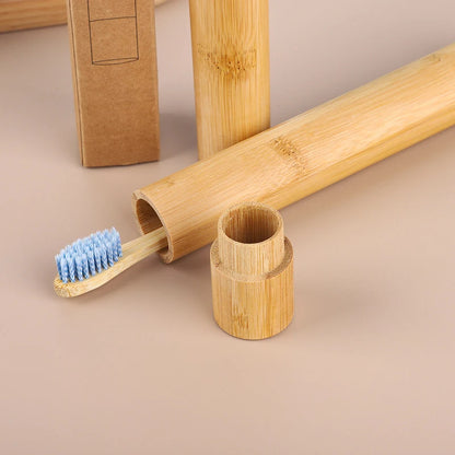 Brosse à dents et Etuis écologique en bambou Poils souples