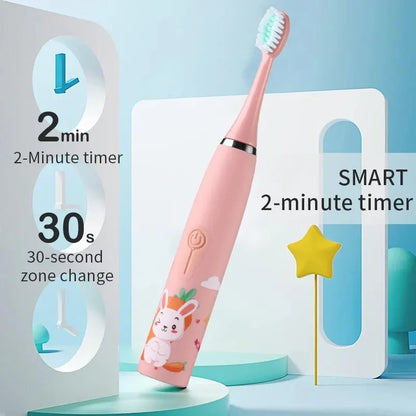 Brosse à dents électrique SONIC tête DuPont pour enfants à partir de 3 ans poils doux