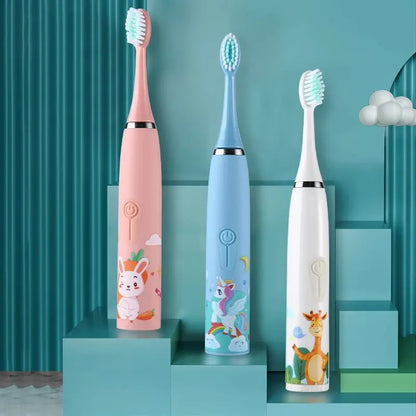 Brosse à dents électrique SONIC tête DuPont pour enfants à partir de 3 ans poils doux