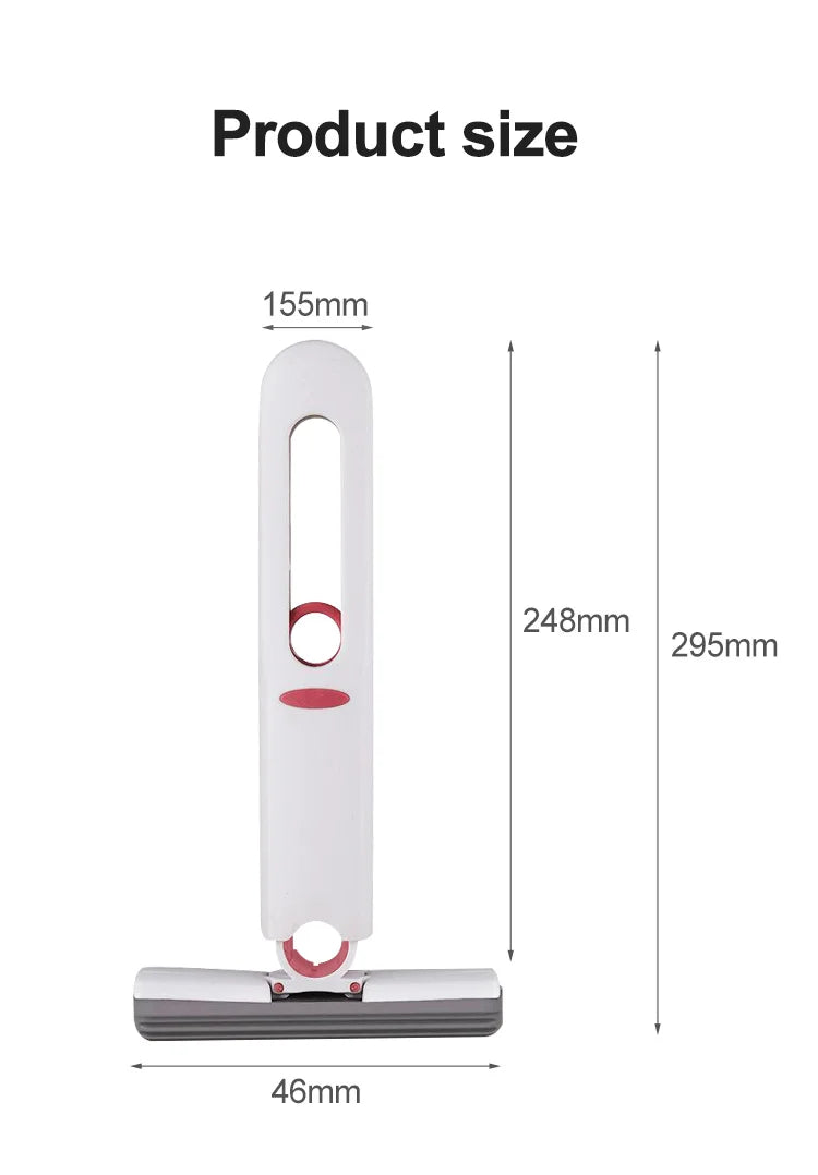 Powerful Squeeze Mini Mop Folding Home Cleaning Mops With Sponge Self-squeezing Floor Washing Mops Desk Window Car Clean Tools