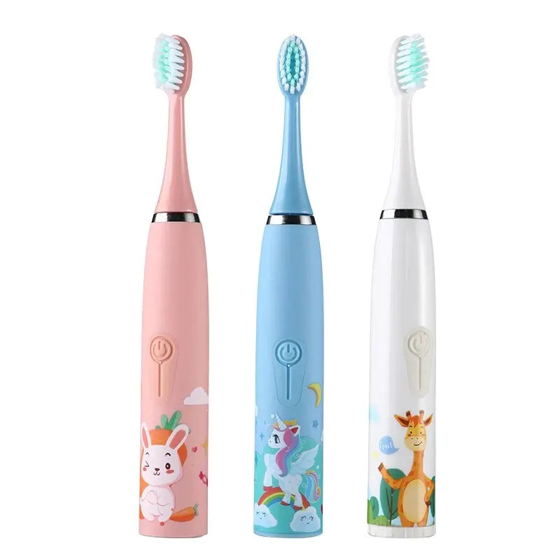 Brosse à dents électrique SONIC tête DuPont pour enfants à partir de 3 ans poils doux